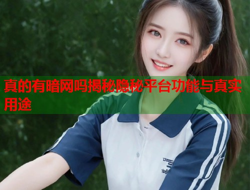 真的有暗网吗揭秘隐秘平台功能与真实用途