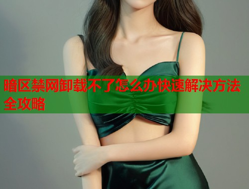 暗区禁网卸载不了怎么办快速解决方法全攻略 暗区禁网卸载不了怎么办快速解决方法全攻略