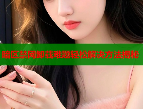 暗区禁网卸载难题轻松解决方法揭秘 暗区禁网卸载难题轻松解决方法揭秘