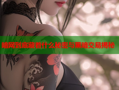 暗网到底藏着什么秘密与黑暗交易揭秘 暗网到底藏着什么秘密与黑暗交易揭秘