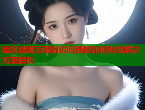 暗区禁网无限制访问遇阻如何有效解决方案解析