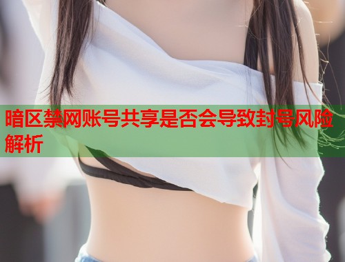 暗区禁网账号共享是否会导致封号风险解析