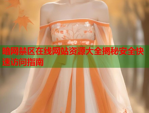 暗网禁区在线网站资源大全揭秘安全快速访问指南